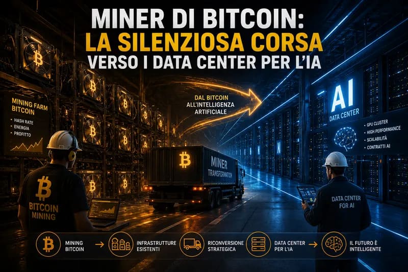 Miner di Bitcoin: la silenziosa corsa verso i data center per l'IA