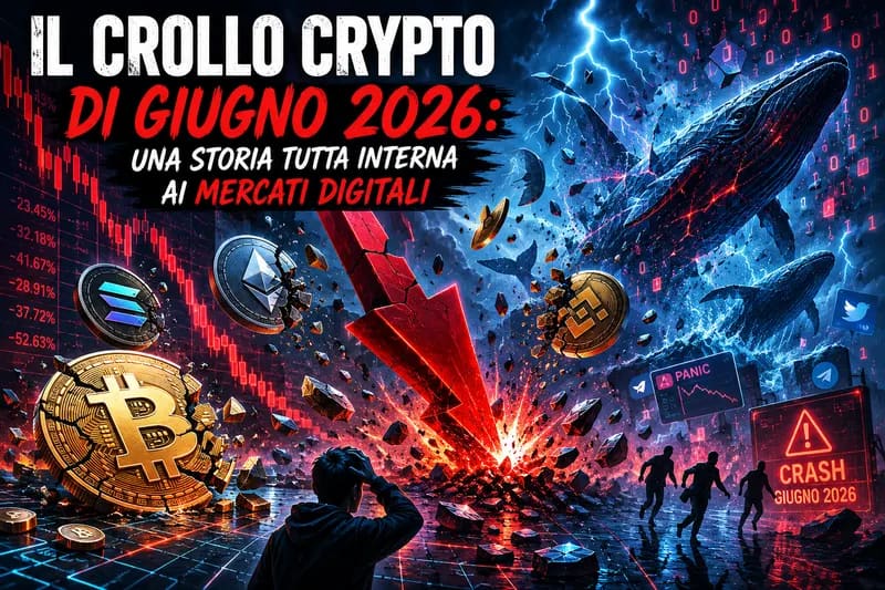 Il crollo crypto di giugno 2026: una storia tutta interna ai mercati digitali