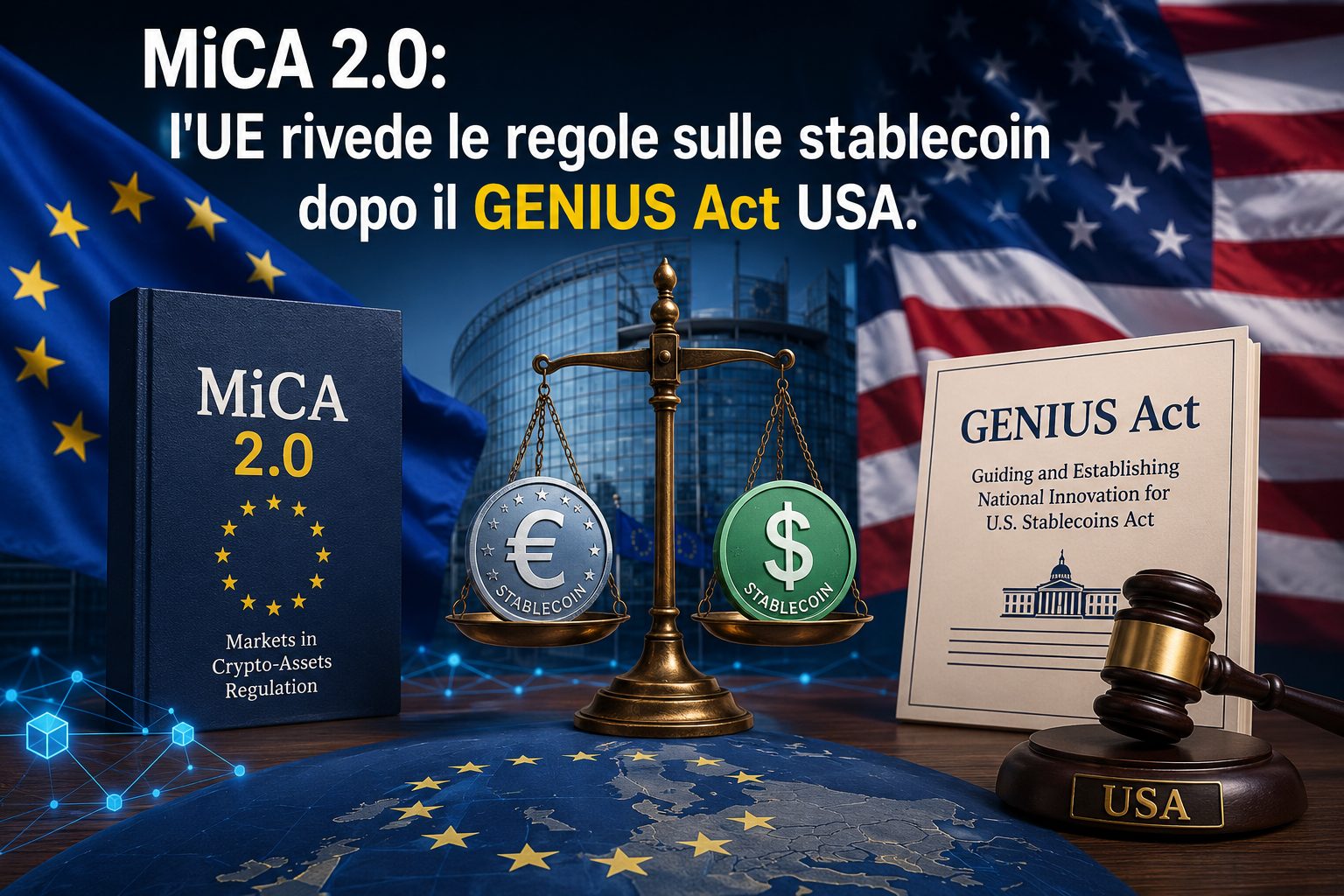 MiCA 2.0: l'UE rivede le regole sulle stablecoin dopo il GENIUS Act USA