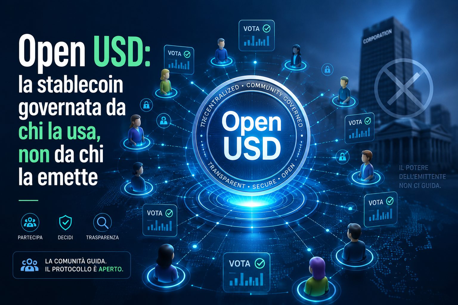 Open USD: la stablecoin governata da chi la usa, non da chi la emette
