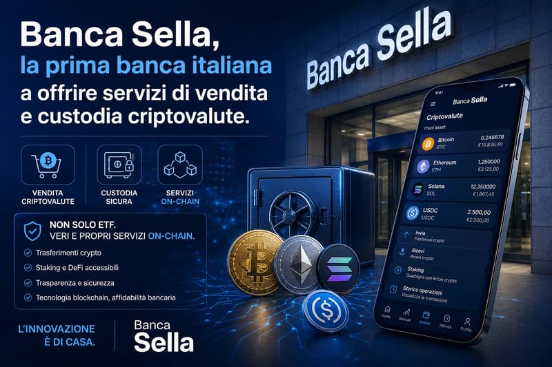 Banca Sella ottiene il via libera MiCA per i servizi in cripto-asset