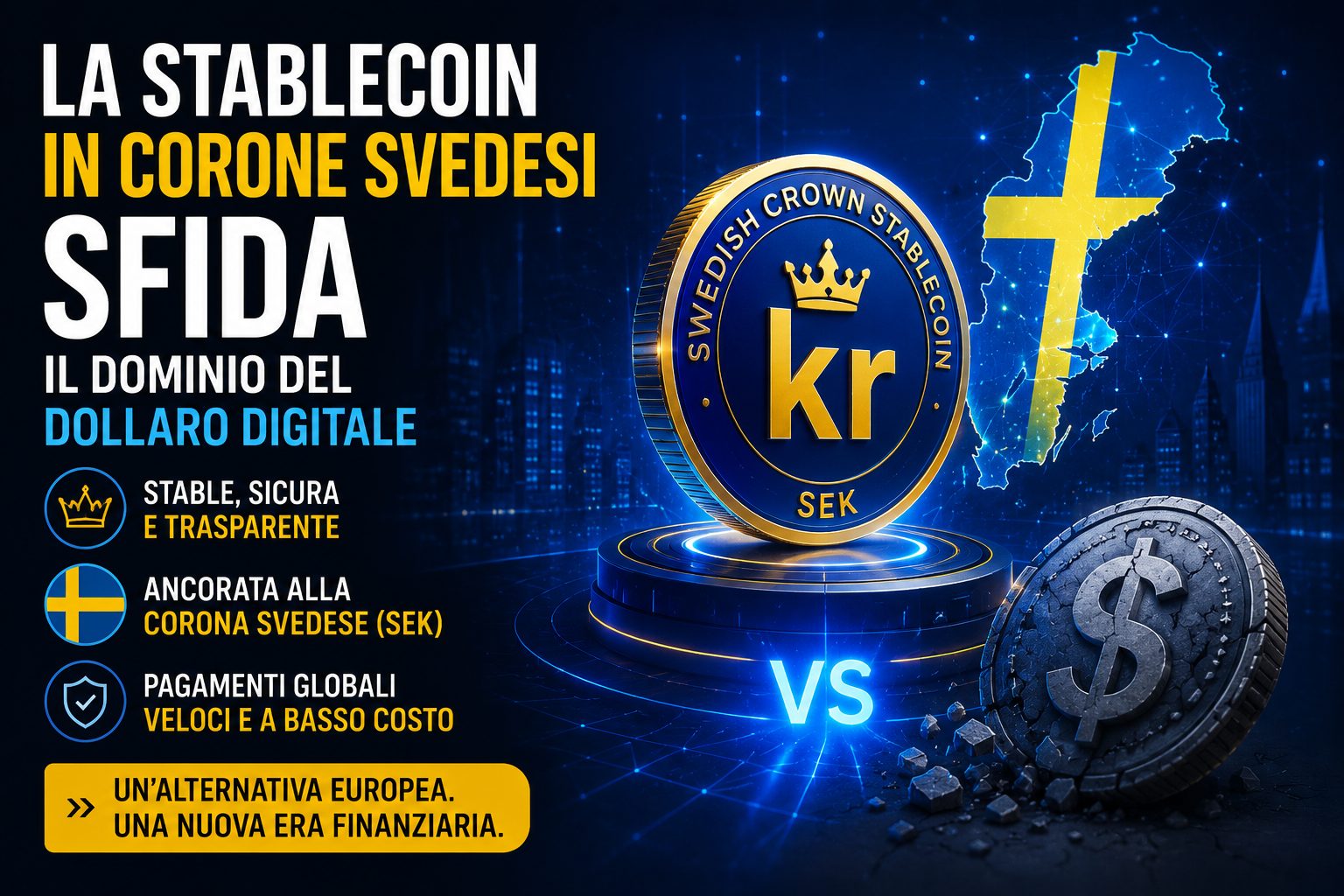 La stablecoin in corone svedesi sfida il dominio del dollaro digitale
