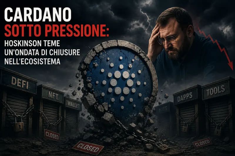 Cardano sotto pressione: Hoskinson teme un'ondata di chiusure nell'ecosistema