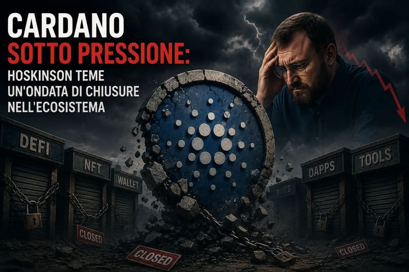 Cardano sotto pressione: Hoskinson teme un'ondata di chiusure nell'ecosistema